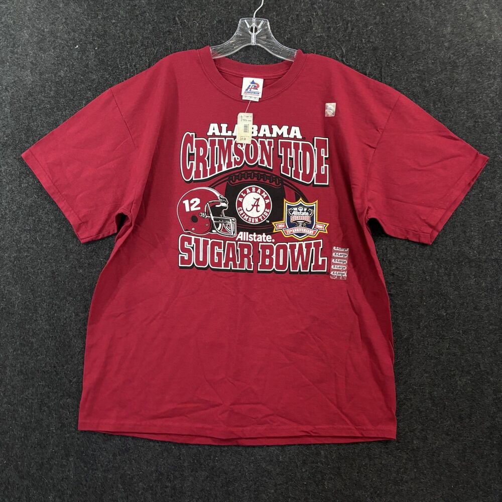 Alabama Crimson Tide Shirt Men's XL Red Sugar Bowl Football Graphic 2009 NWT